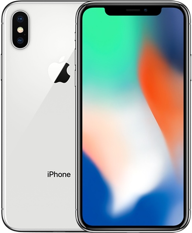 Apple iPhone X 64GB Silver, Unlocked C